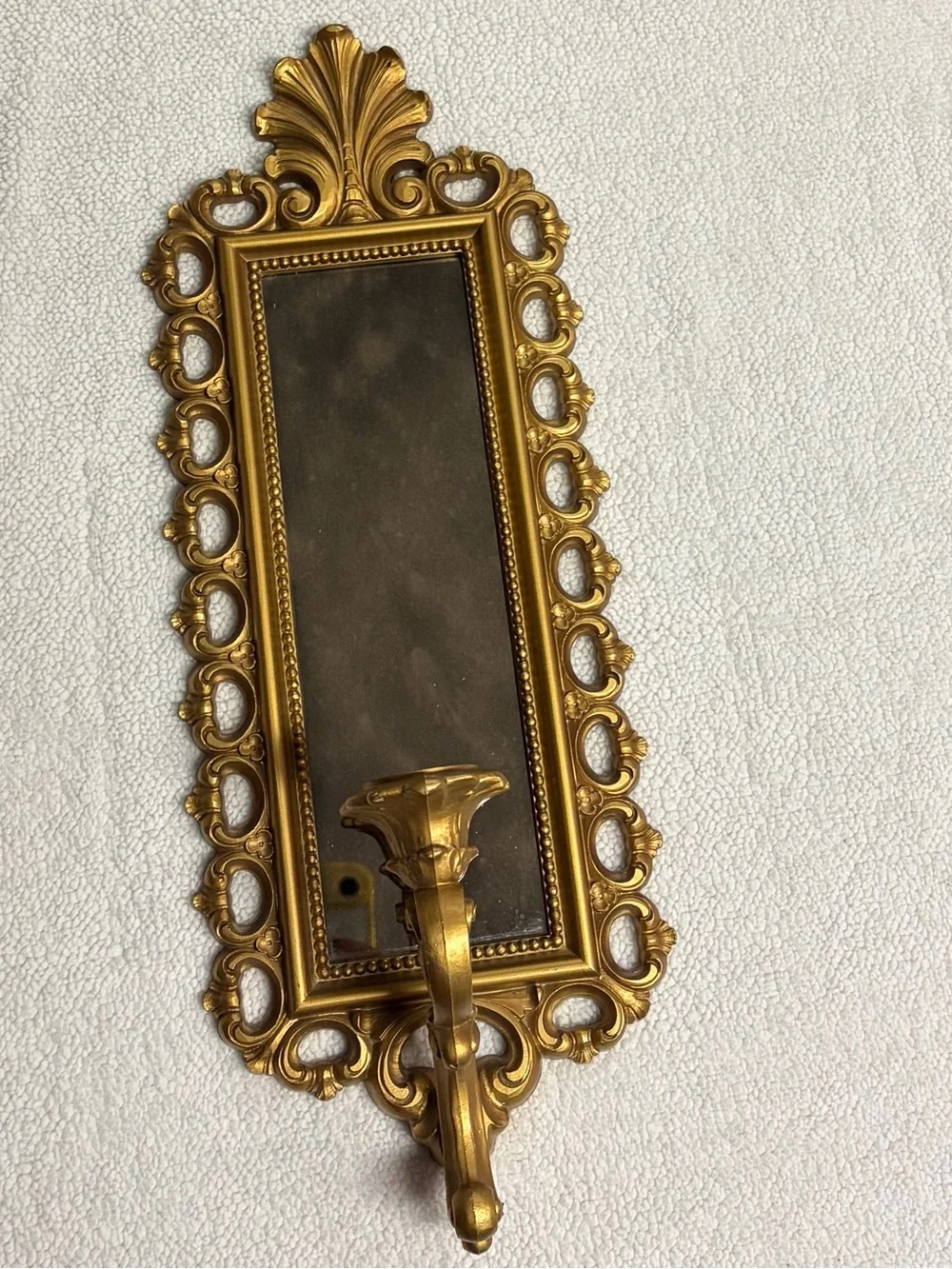 Gold Ornate Wall Mirror Sconce - Classic Home Decor